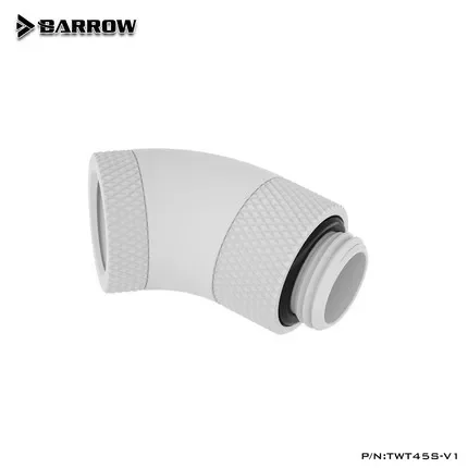 Barrow Adaptador giratorio doble de 45 grados, conector macho a hembra, para sistema de refrigeración por agua de computadora TWT45S-V1 - imagen 2