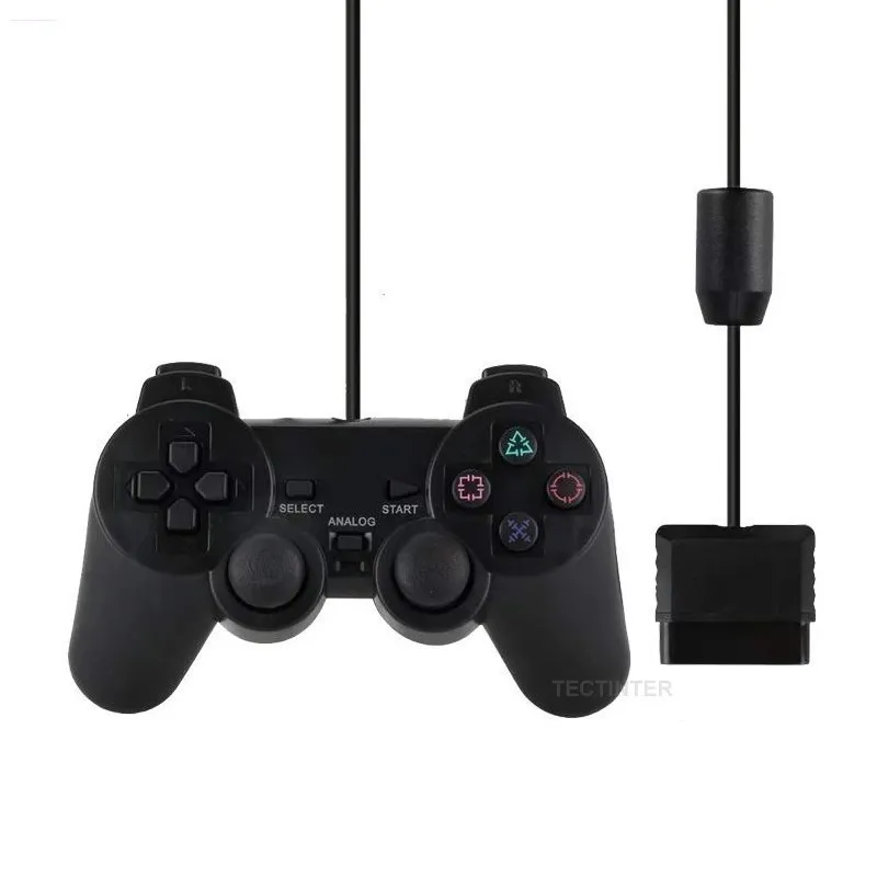 Mando con cable para Sony PS2, Mando para PS2/PS2, Joystick para Playstation 2, con vibración Joypad, control USB para PC - imagen 2
