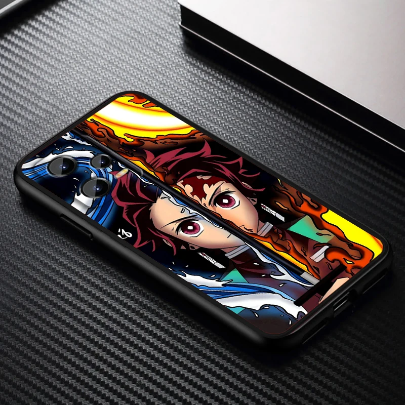Demon Slayer Movie Anime Cool para Xiaomi Redmi Note 13 12R 12 12S Turbo 11 11T 11S 10 10S Pro Plus 5G, funda de teléfono negra de TPU - imagen 4