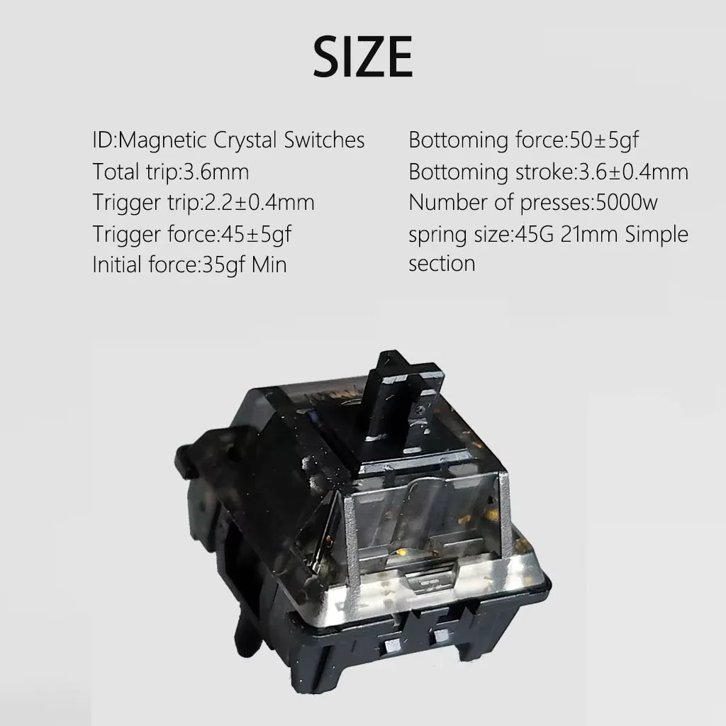 KEYCOOL-interruptor silencioso nocturno encantador, negro, 5 pines, lineal, 45g, RGB, para juegos de oficina DIY personalizados, Teclado mecánico, interruptores silenciosos MX - imagen 3