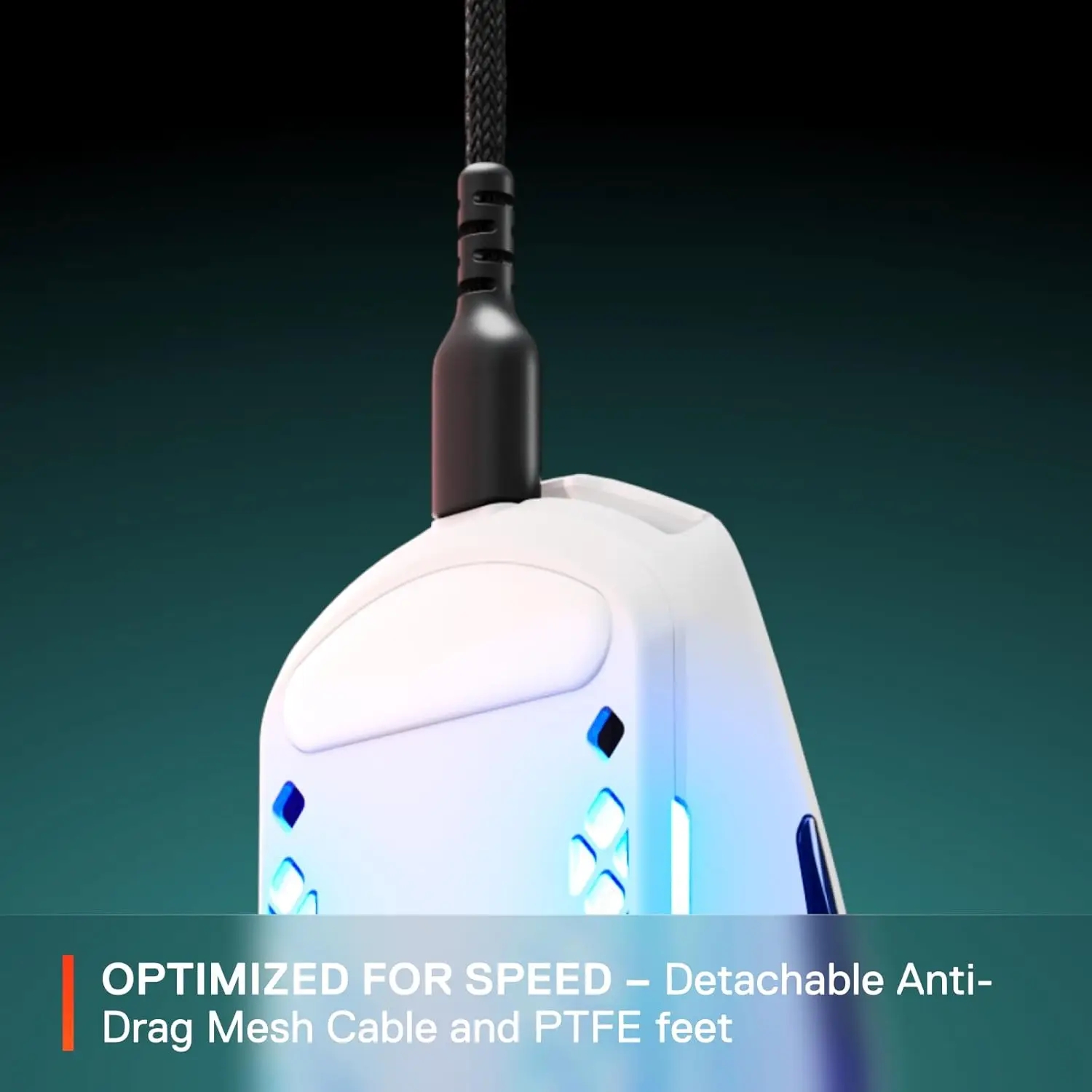 SteelSeries Aerox 3 - Ratón para juegos Holey RGB - Diseño ultraligero resistente al agua - Sensor óptico TrueMove Core de 8.500 DPI - imagen 5