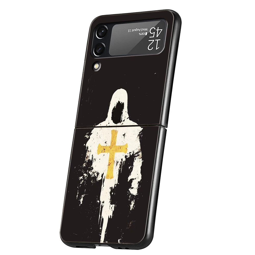 Funda de teléfono con cruz de Jesucristo de la Biblia para Samsung Galaxy Z Flip 3 4 5 6 7 PC plegable duro para Samsung Z Flip3 Flip4 Flip5 - imagen 3