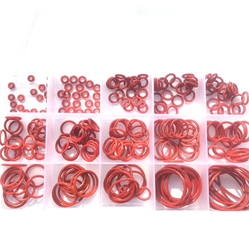 Anillo de silicona rojo, junta tórica VMQ de silicona, juntas tóricas de sellado, arandela impermeable, resistente al aceite, Kit de oring de alta temperatura - imagen 3