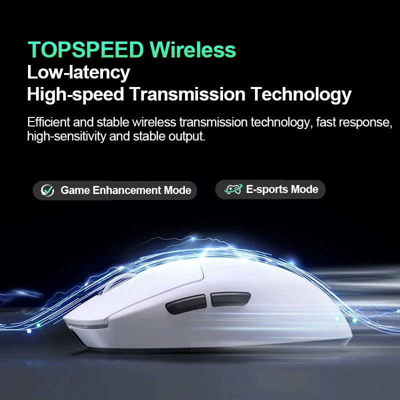 MCHOSE A7 Pro ratón inalámbrico para juegos de deportes electrónicos Bluetooth recargable PAW3395 ratón inalámbrico ergonómico ligero 2,4G - imagen 5