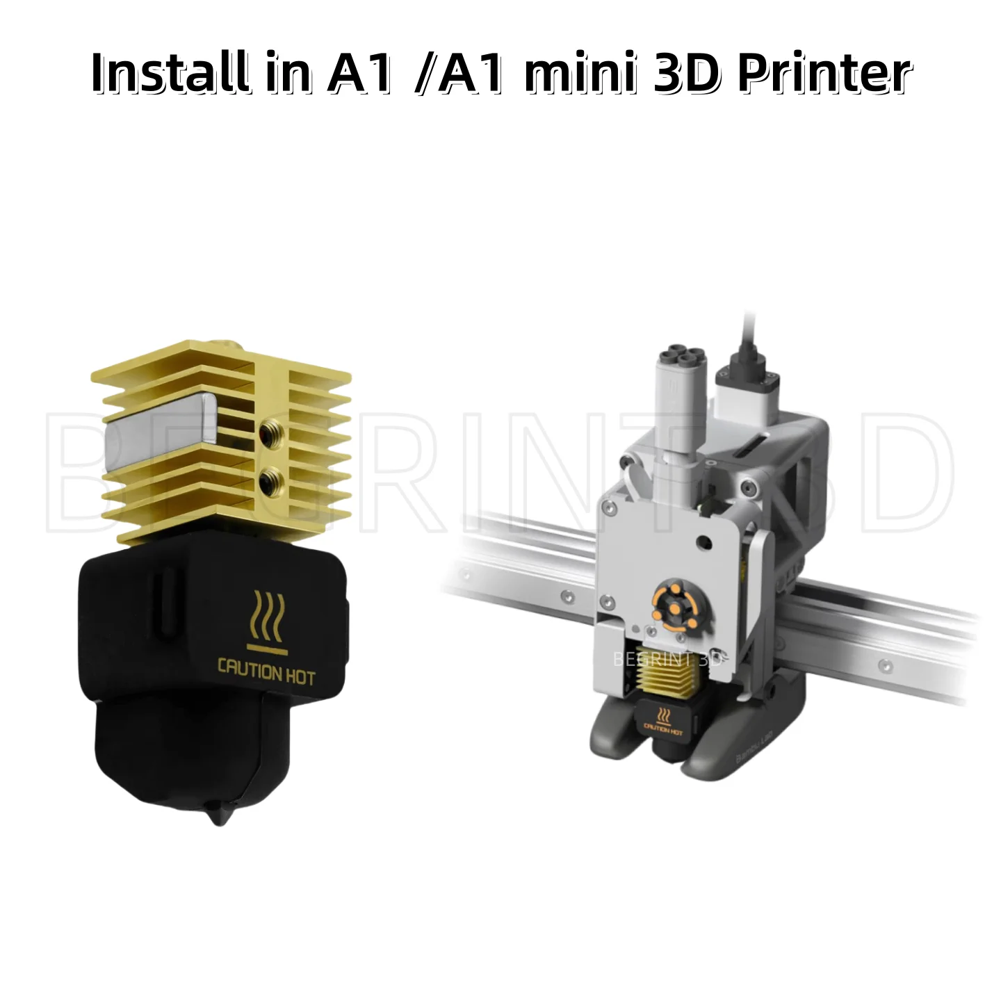Nuevo Hotend para Bambu Lab A1 mini montaje Hotend Kit 0,2 0,4 0,6 0,8 MM boquilla reemplazable para impresora 3D Bamboo Lab A1/A1 mini - imagen 3