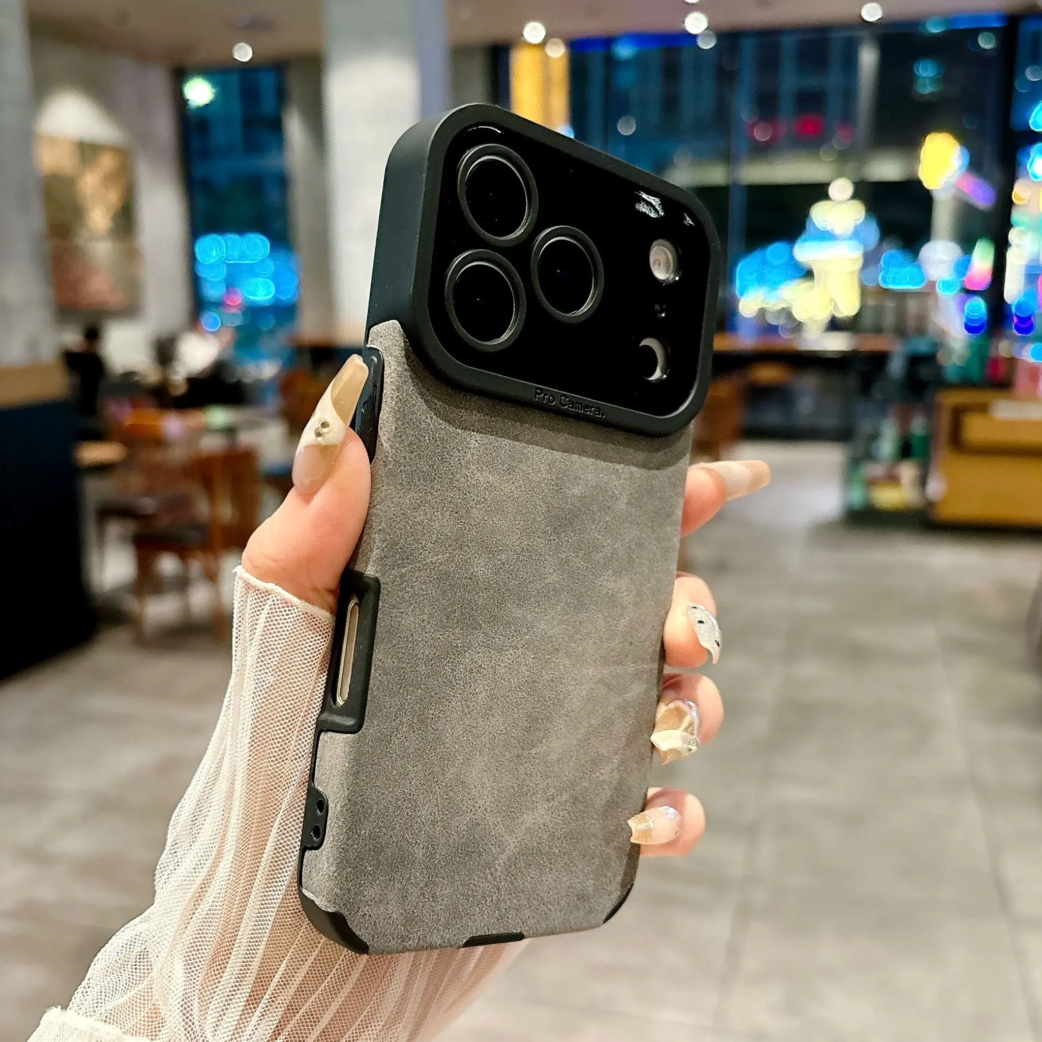 Funda protectora mate de piel de ante para iPhone 17 Air 16 15 14 13 11 12 Pro X XS XR Max 7 Plus Funda de silicona a prueba de golpes - imagen 2