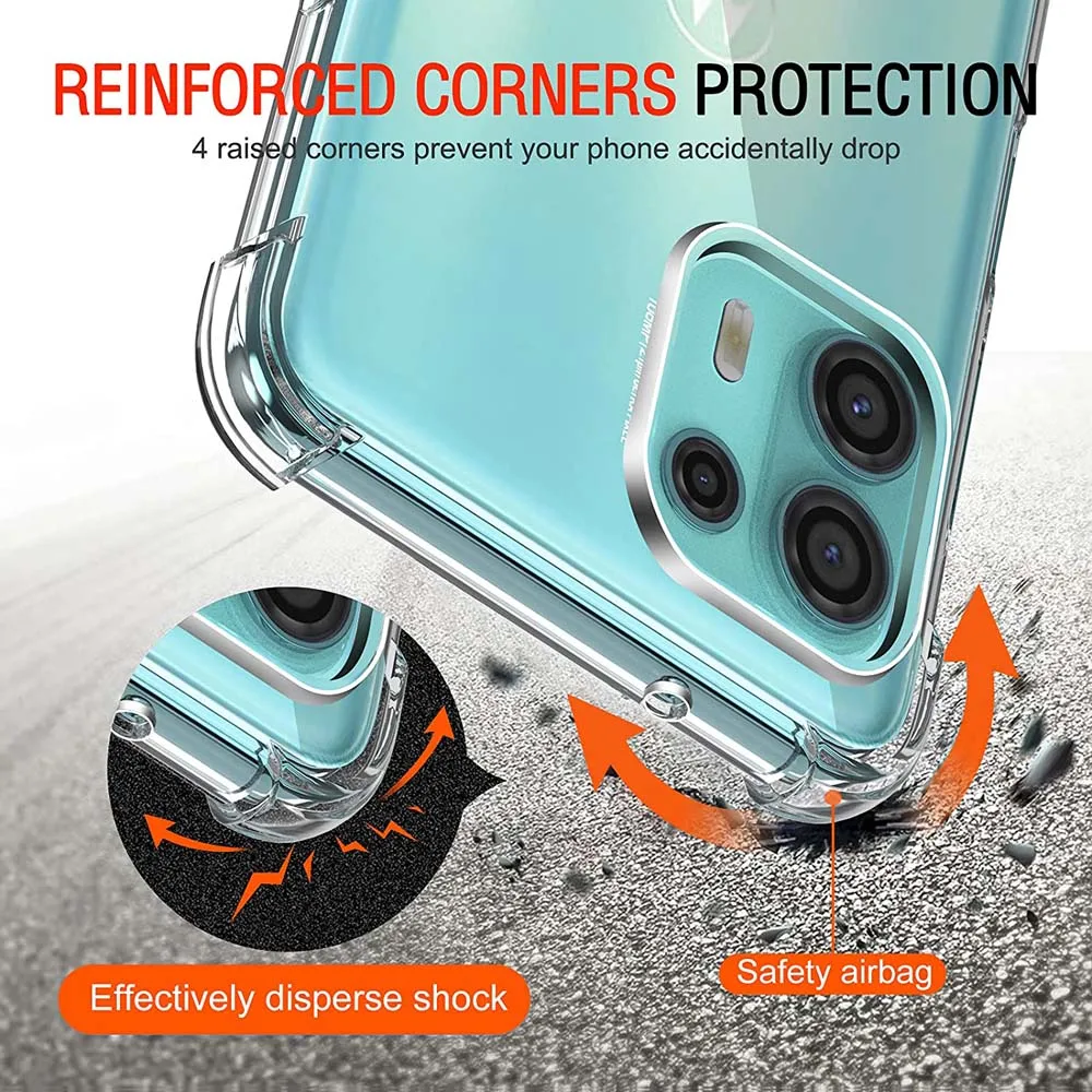 Funda transparente con bolsa de aire de 1,5 MM de espesor para Motorola Moto Edge 30 Pro UITRA Fusion Edge 40 Neo 5G, funda de teléfono de silicona suave a prueba de golpes - imagen 3