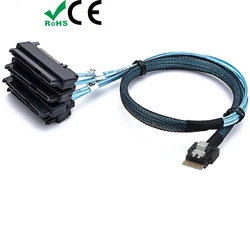 Cable SAS 4.0 SFF-8654 a SFF-8482 para Almacenamiento en Servidor