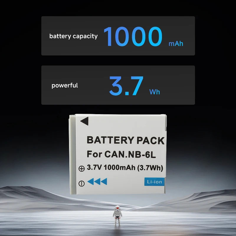 Batería recargable de NB-6L para cámaras Canon Powershot Compatible con cámaras D10 S95 S120 SX240 SX270 SX510 HS ELPH 500 - imagen 2