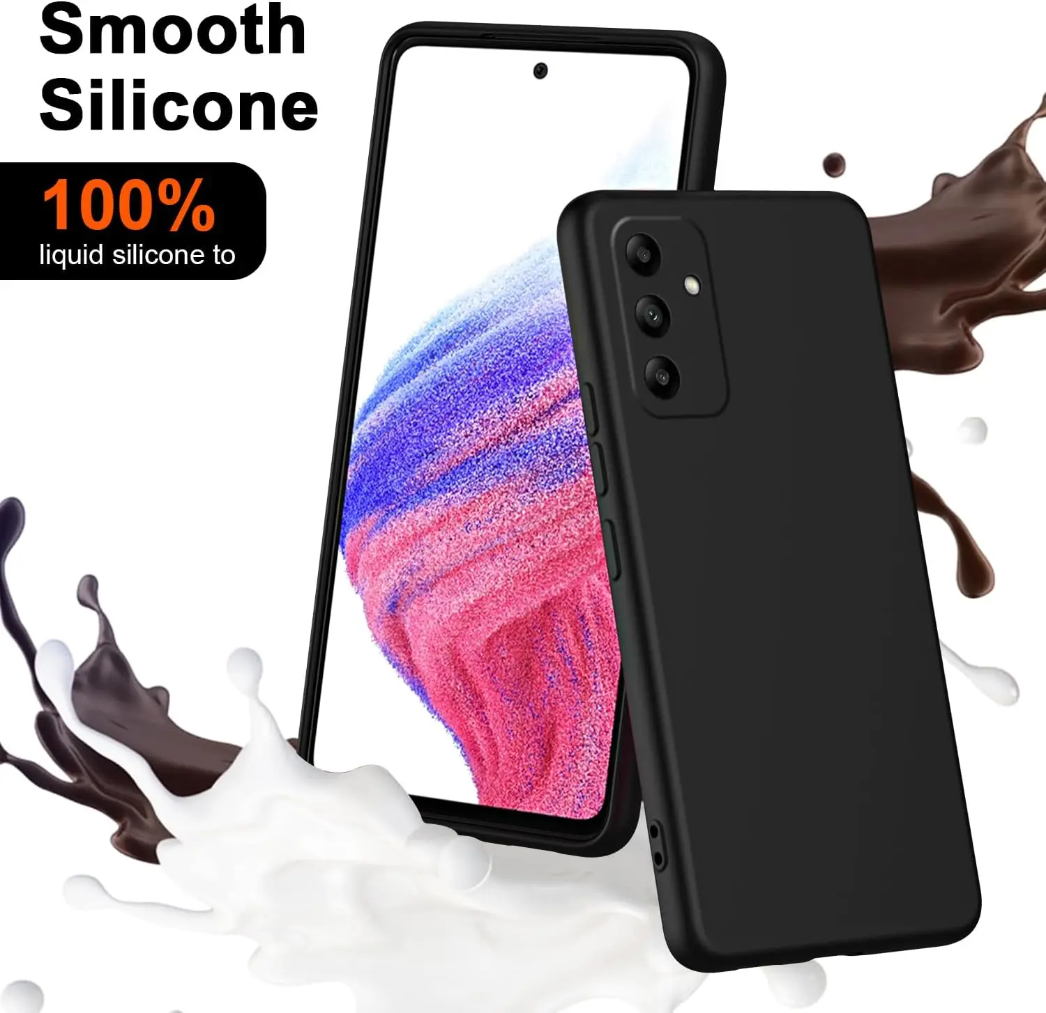 Funda Flexible de silicona líquida TPU para Samsung Galaxy S25 S24 FE S23 Ultra S22 Plus S21 S20 5G, funda protectora, Coque Capa - imagen 3