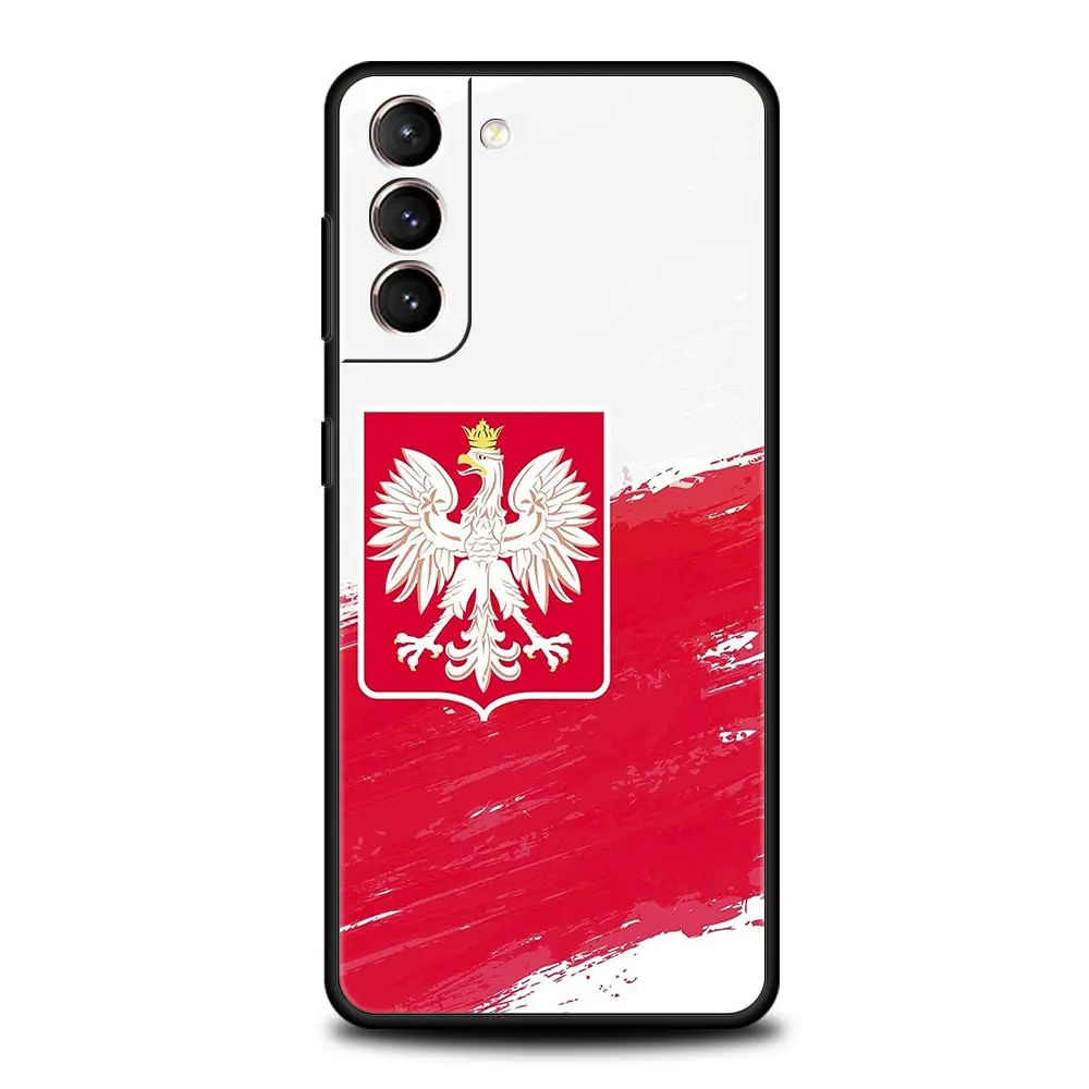 Funda para Teléfono Samsung Galaxy S25 Edge S24 S23 S22 S21 Ultra S20 FE 5G S10 S10E S9 Plus, Cubierta de TPU Suave con Diseño de Bandera Polaca - imagen 3