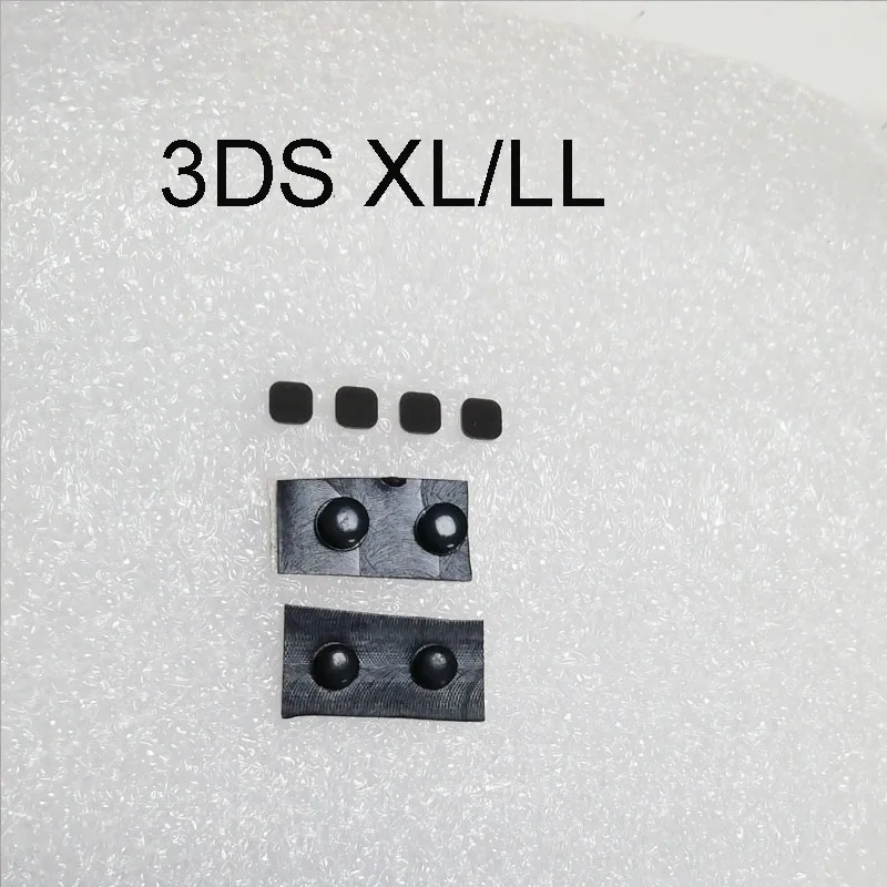 Tapón de cubierta antipolvo de goma de silicona con orificio para tornillo para Nintendo 3DS LL/XL, tapón de destornillador negro