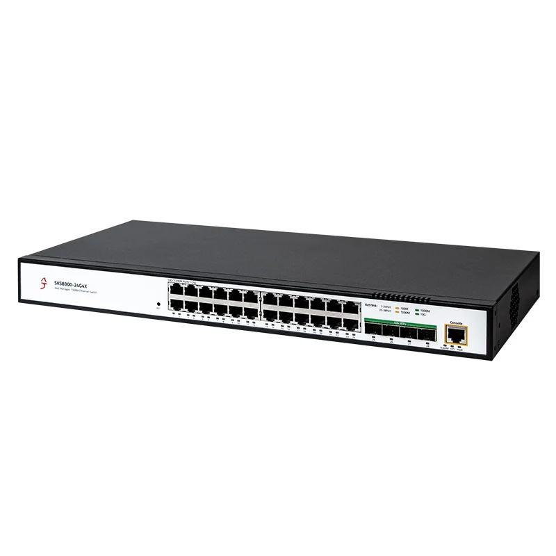 XikeStor L3 Conmutador administrado 24*1000M RJ45 4*10G SFP, VLAN/QOS/LACP, montaje en rack, adecuado para empresas - imagen 5