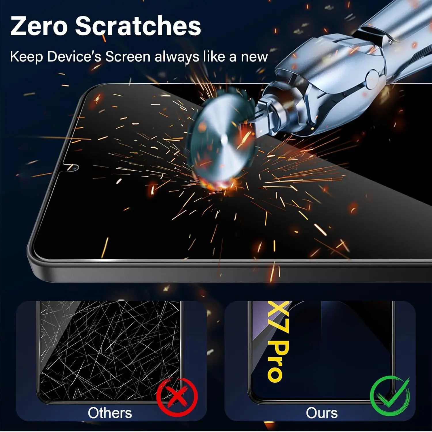 2/4 Uds vidrio templado de privacidad para Xiaomi Poco X7 Pro 9H Protector de pantalla antiespía - imagen 3