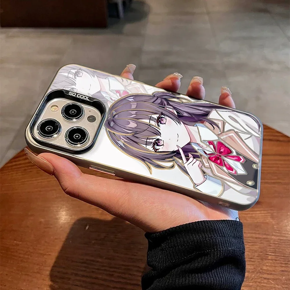Funda de teléfono Kawaii Anime Girl Alya para IPhone 16, 15, 14, 13, 12, 11 Pro Max X XR XSMAX 8 7 Plus, funda trasera mate a prueba de golpes - imagen 5