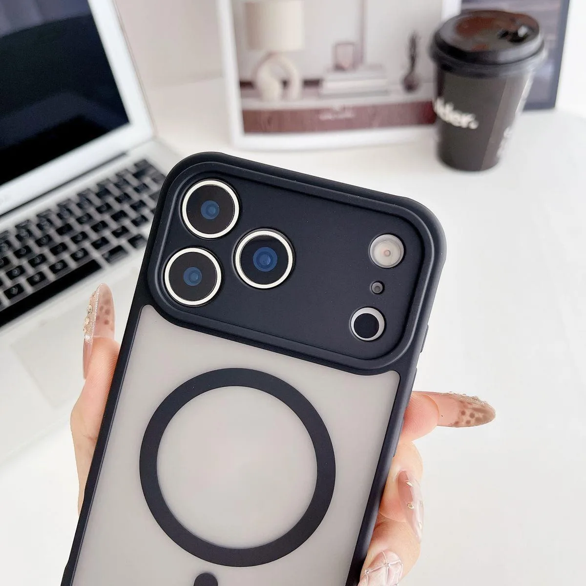 Para Apple Iphone 17 Air Pro Max Plus funda dura de PC transparente funda protectora trasera magnética para Iphone17 carcasa de teléfono - imagen 4