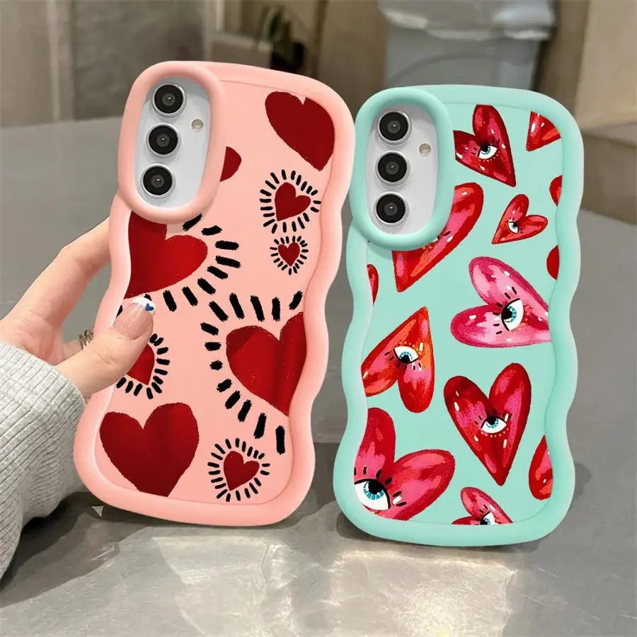 Funda para Samsung Galaxy A13 A36 A14 A16 A33 A35 A12 A26 A34 A15 A21s A11 funda suave para teléfono Love Eye Art - imagen 2