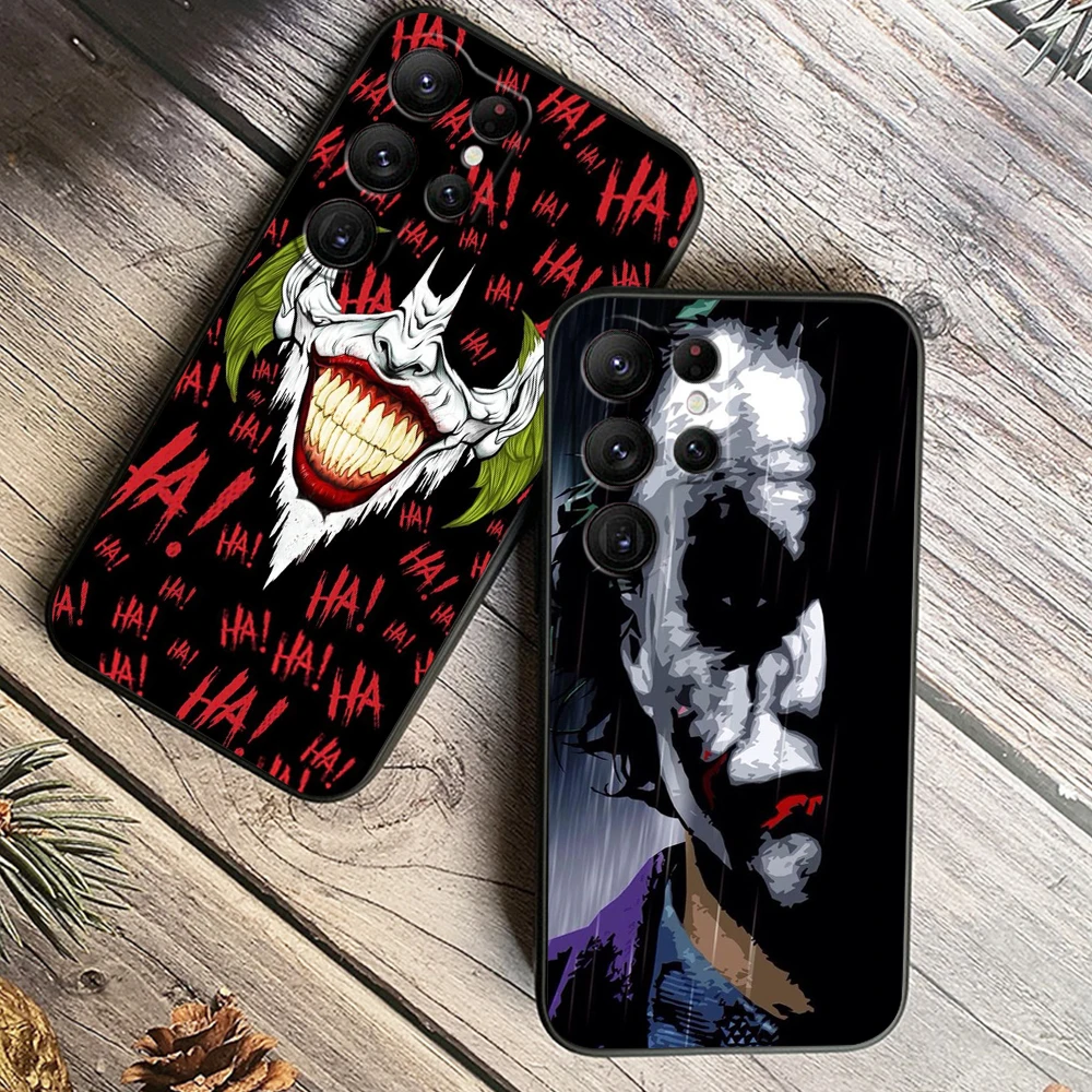 Villain The J-Joker personalidad para Samsung Galaxy S24 S23 S22 S21 S20 FE S10 S10E Plus Ultra Pro Lite 5G funda de teléfono suave negra - imagen 2