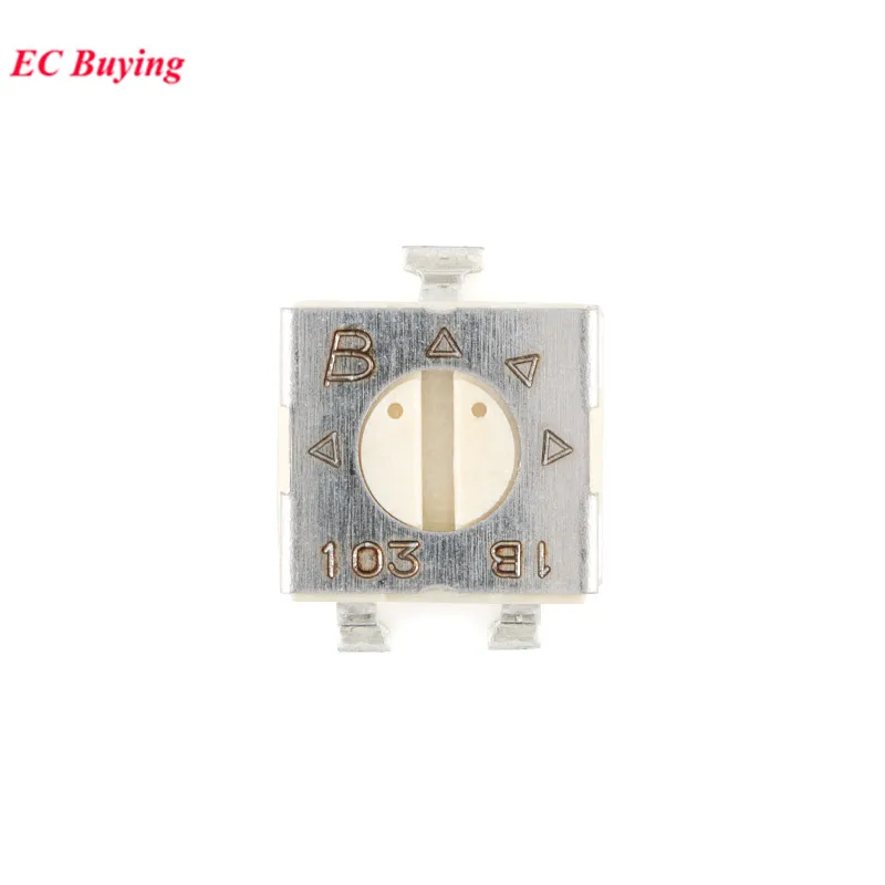 20 piezas/1 unidad 3314G 500R 1K 5K 10K 20K 50K 100K ohm potenciómetro recortador de resistencia ajustable de precisión 501 102 502 103 203 503 - imagen 5