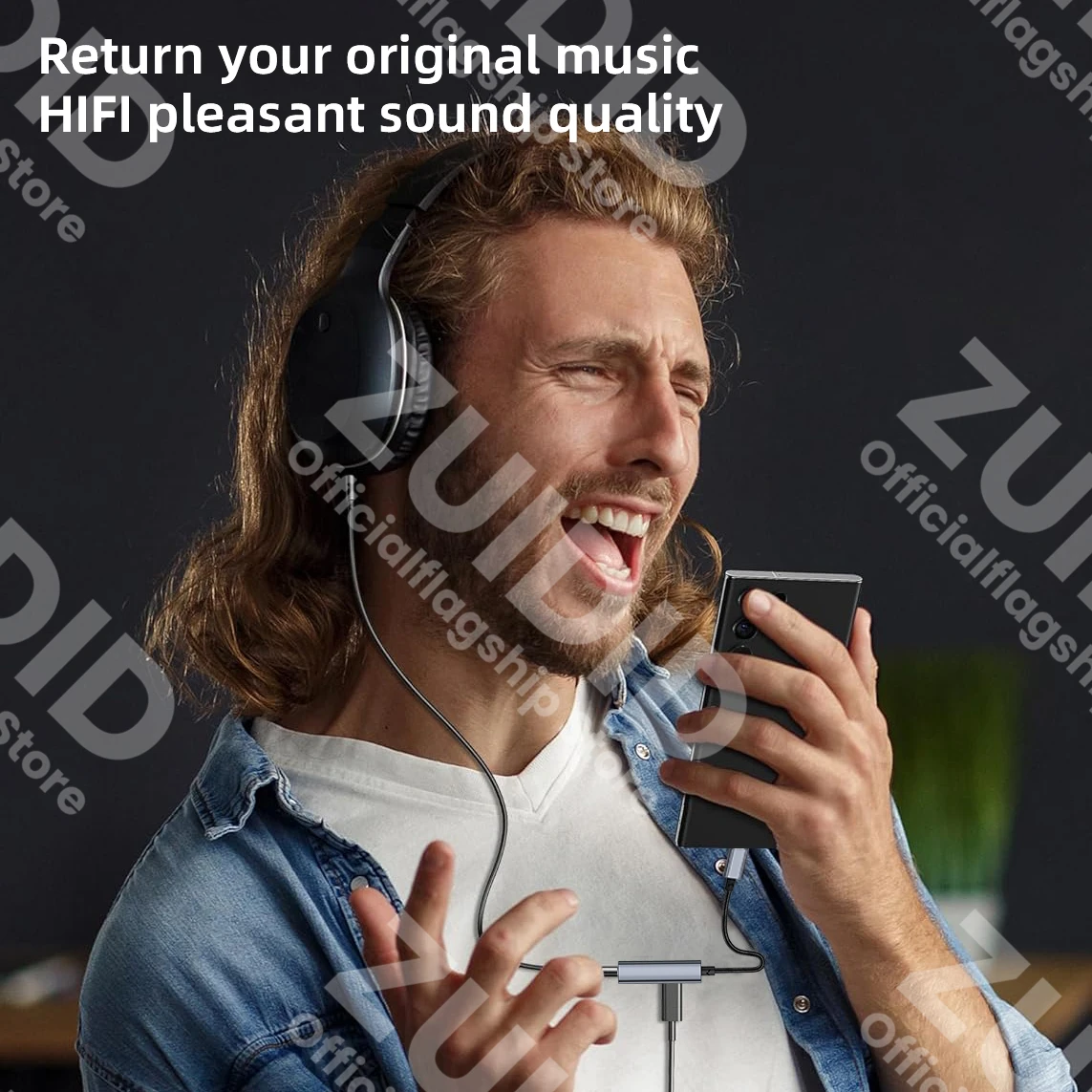 Adaptador de Audio USB C 2 en 1 a 3,5mm/tipo C, convertidor de auriculares auxiliar, 2A, carga rápida, 16 bits/48KHz, DAC, 15 para iPhone, iPad y Samsung - imagen 4