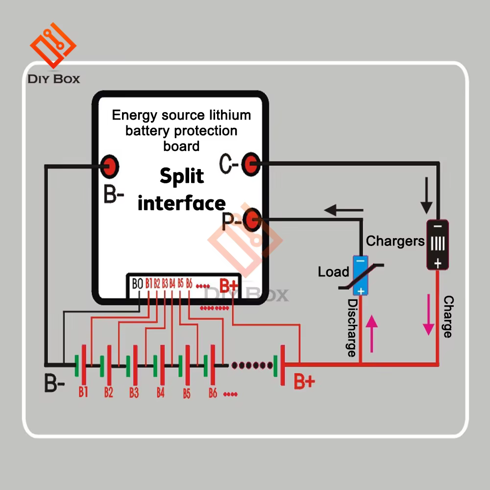Placa de protección de batería de litio BMS 13S, placa de carga de circuito PCB para vehículos eléctricos, 48V, 60A - imagen 5