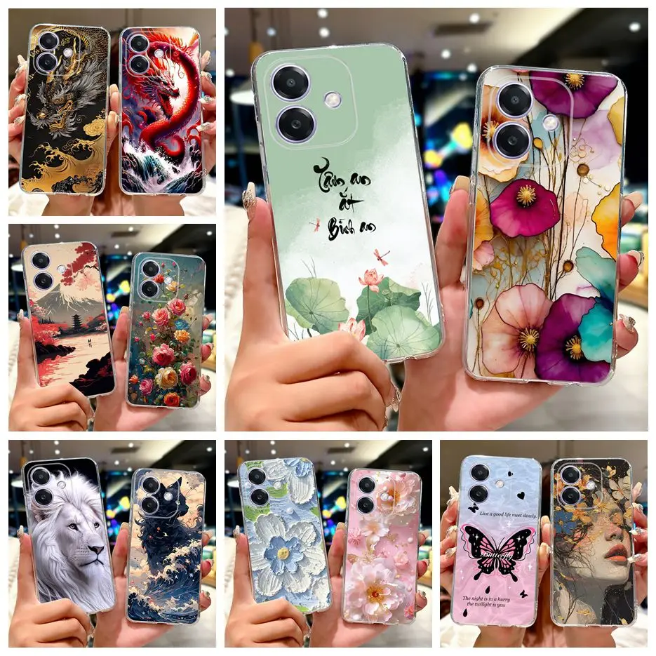 Para Oppo A40 A40M funda CPH2669 nueva funda pintada de moda funda de teléfono delgada suave para Oppo A40m A40 OppoA40 OppoA40m bolsas de cubierta trasera