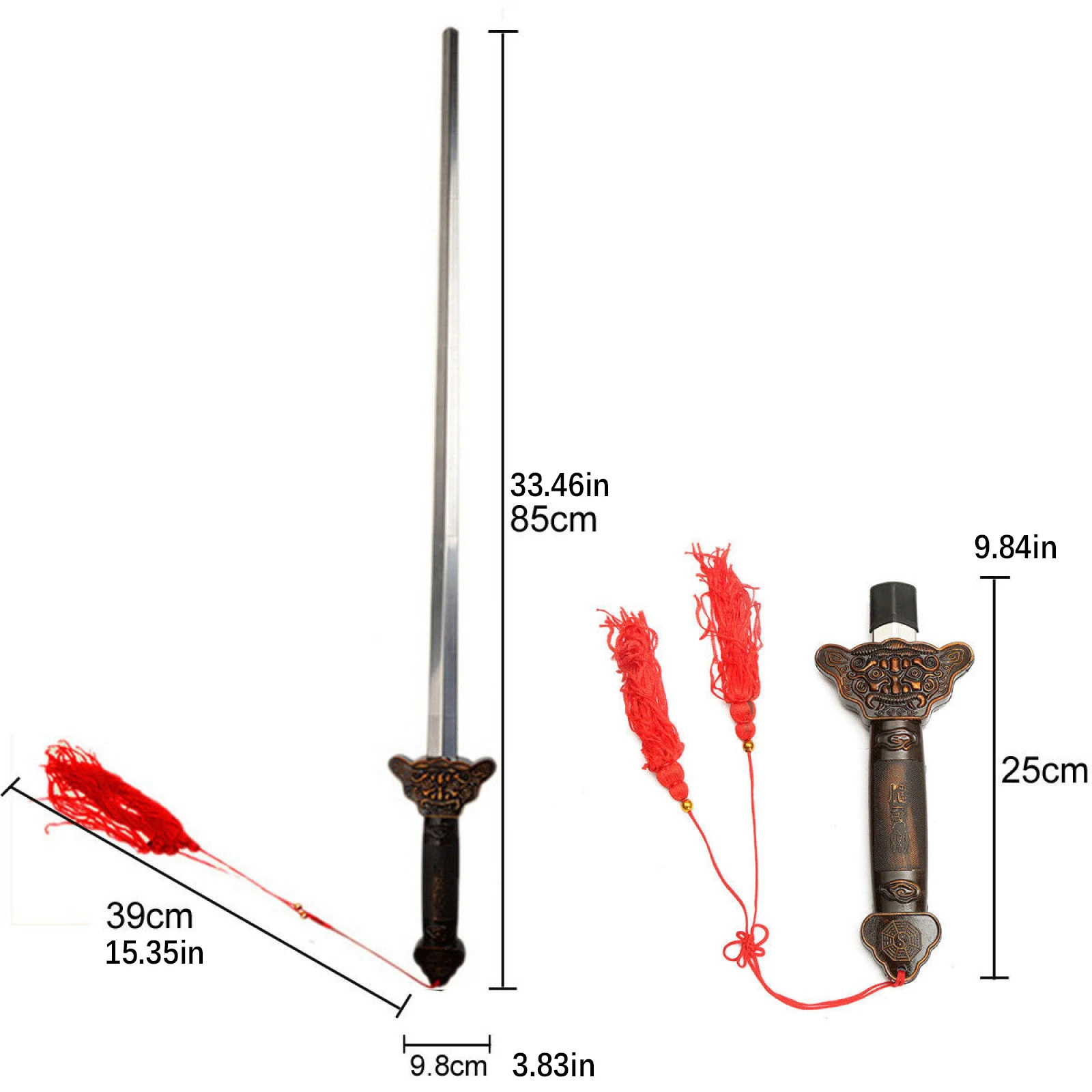 Superespada ajustable de 25-86cm, ilusión de Golondrina, primer plano, mago callejero, accesorios de truco de magia Real - imagen 2
