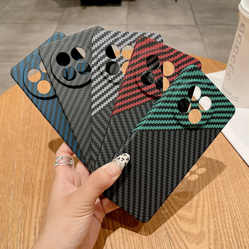 Para Oneplus ACE5 Pro 13R PC funda con patrón de textura de fibra de carbono cubierta dura mate para One Plus 1 + 13R ACE5 Pro delgada a prueba de golpes - imagen 2