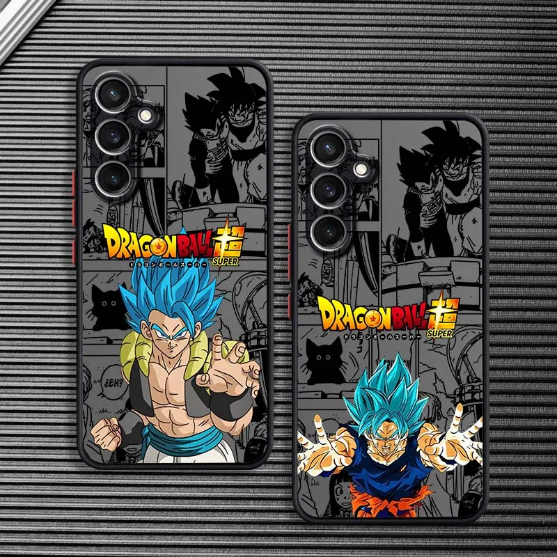 D-Dragon Ball Saiyan Anime Art para Samsung Galaxy S25 S24 S23 S22 FE Plus Ultra 5G esmerilado translúcido funda de teléfono - imagen 2