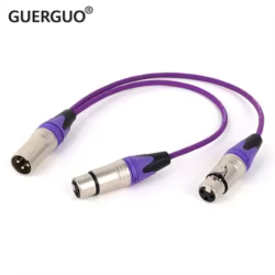 Cable Divisor XLR Audio 2 Hembra a 1 Macho Equilibrado GuerGuo