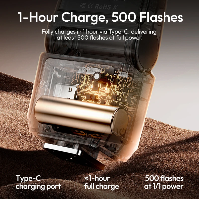 Ulanzi SL03 Mini cámara Flash GN8 4 niveles ajustable Flash luz para Canon Sony Nikon Fuji DSLR fotografía al aire libre - imagen 4