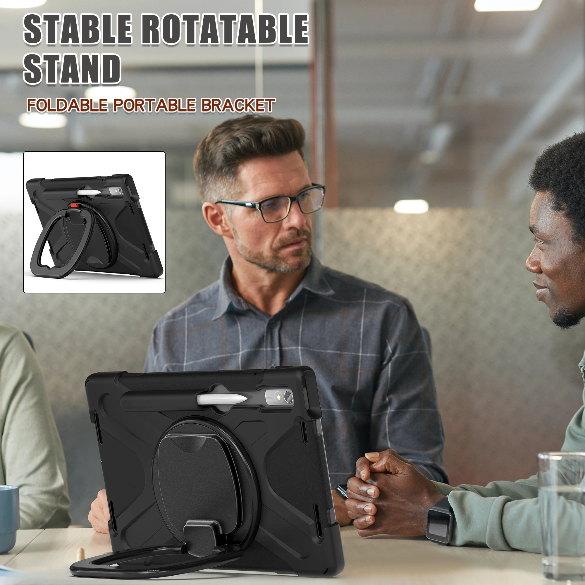 Funda para Lenovo Xiaoxin Pad Pro 2022 11,2 pulgadas Tab P11 Pro Gen2 TB-132FU 138FC cubierta resistente con mango giratorio 360 - imagen 4