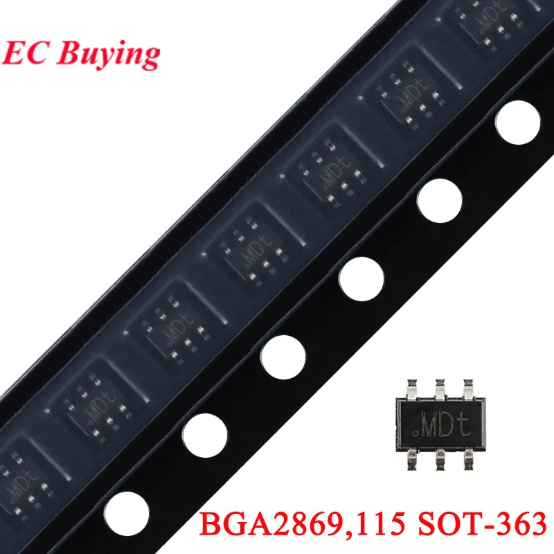 20 piezas/5 uds BGA2869 BGA2869,115 SOT-363 SOT363 MDt MMIC amplificador de banda ancha SMD Chip IC circuito integrado