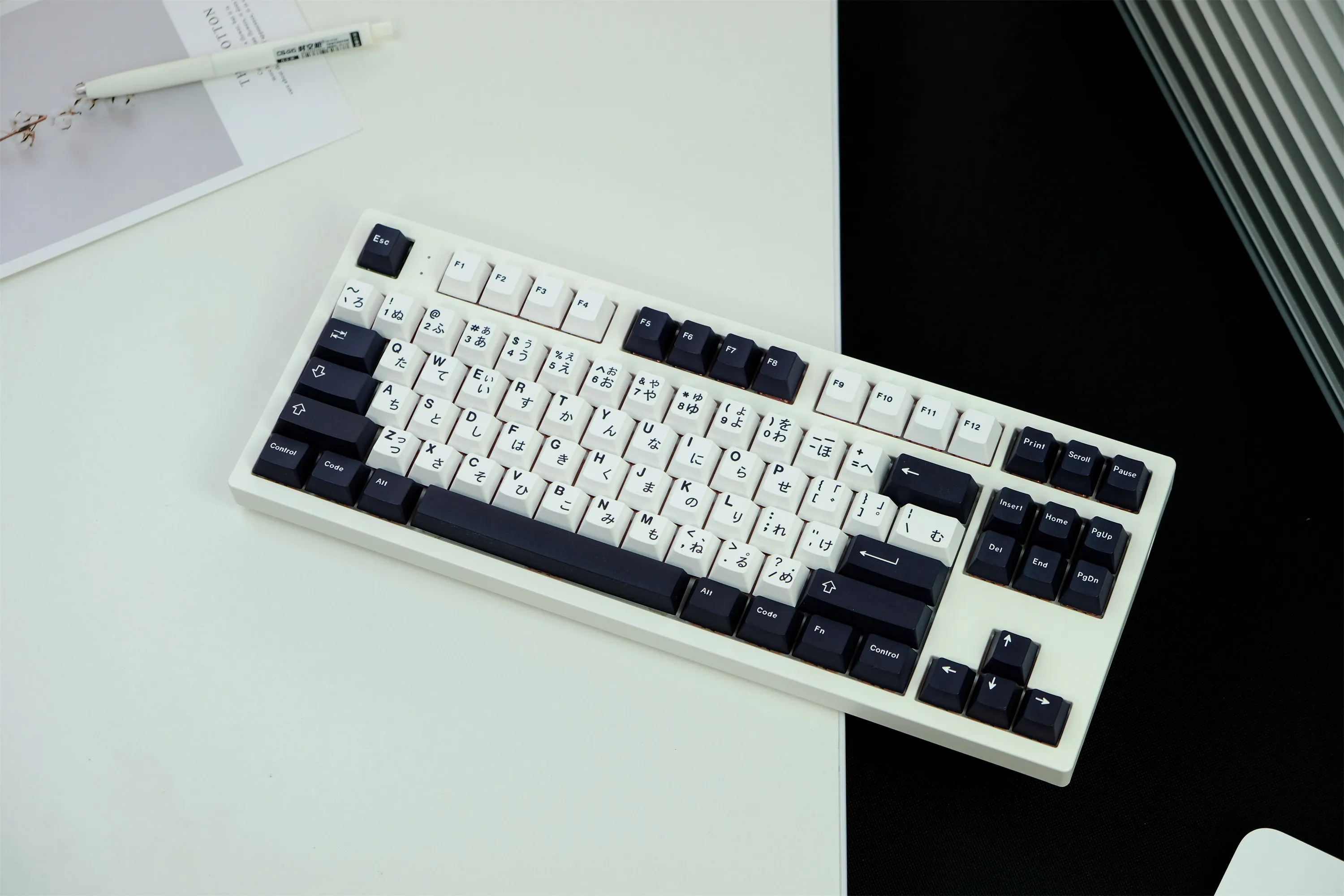 GMK-teclas japonesas negras y blancas, teclas PBT de 129 teclas, perfil de cereza, DYE-SUB, personalizadas, para teclado mecánico - imagen 2