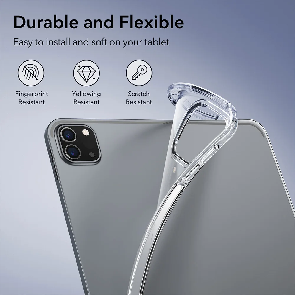 Funda transparente de silicona para iPad A16 11. a 10. a generación 10 9 8 7 iPad Pro 12,9 13 9,7 10,5 Air 13 11 Mini 6 5 4 3 2 1 - imagen 3