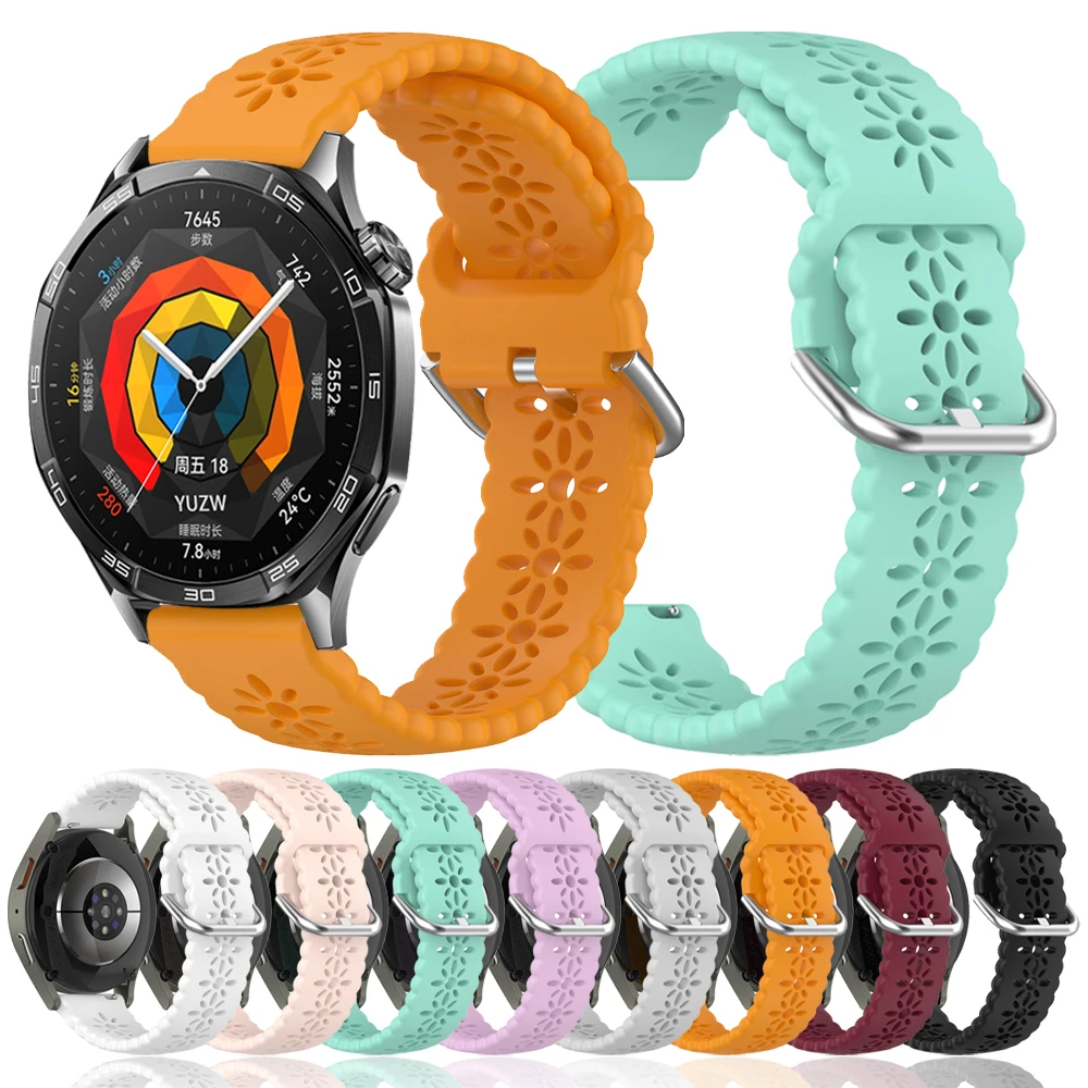 Correa de 22mm y 20mm para HUAWEI WATCH GT 5 4 46mm WATCH 3/4 Pro GT 3 SE GT2 Pro 42mm Ultimate Buds pulsera de repuesto de banda de silicona - imagen 2