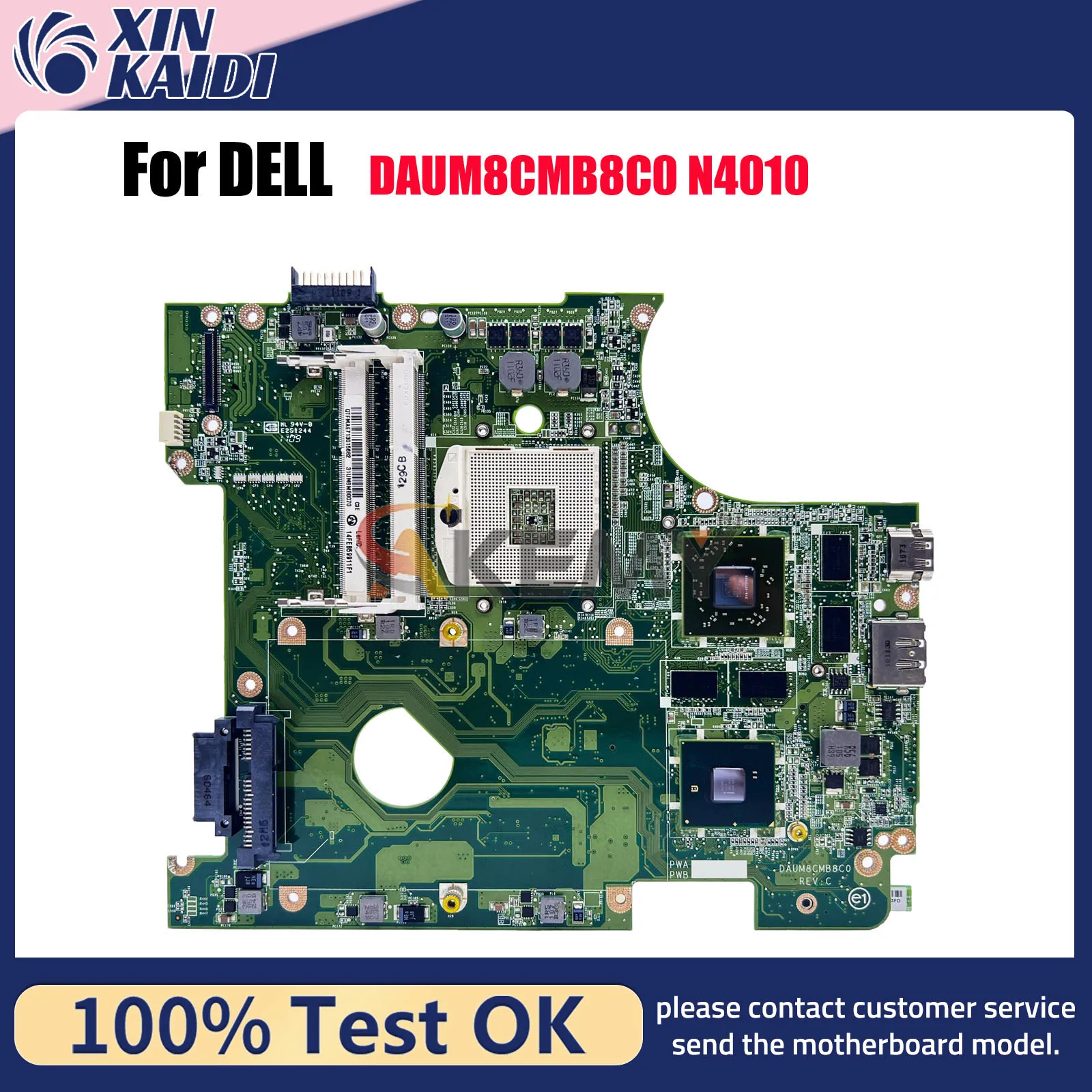 Para Dell Inspiron 14R N4010 placa base de computadora portátil HM57 DDR3 HD5650M 1G DAUM8CMB8C0 CN-0951K7 0951K7 100% probado OK