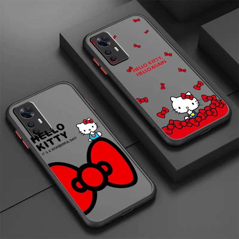Sanrio-Funda translúcida de Hello Kitty para Xiaomi Mi 13, 12, 12T, 11T, 11, 11i, 10T, 10, 9T, Pro Lite, Ultra, 5G - imagen 3