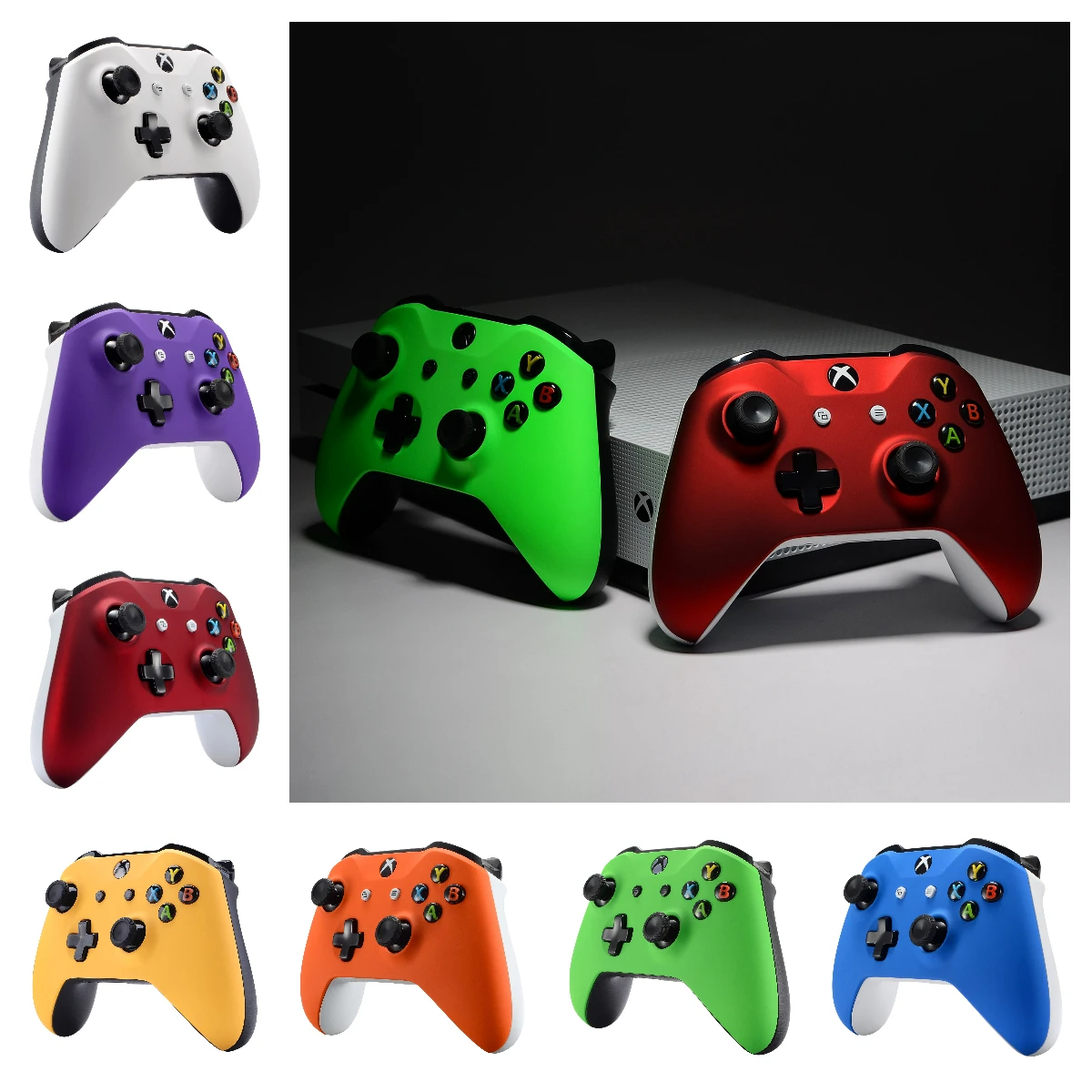 eXtremeRate Kit de reemplazo de carcasa frontal para Xbox One S para controlador Xbox One X (1708)