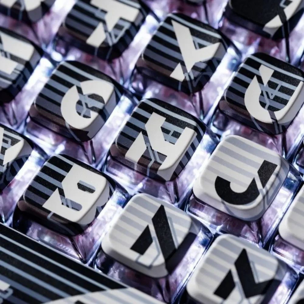 Teclas de teclado de 122 teclas, Teclado mecánico con tema de cifrado Morse, ASA Cherry, PBT altura, sublimación térmica para 61, 68, 75, 87, 130, 104, 108 - imagen 3