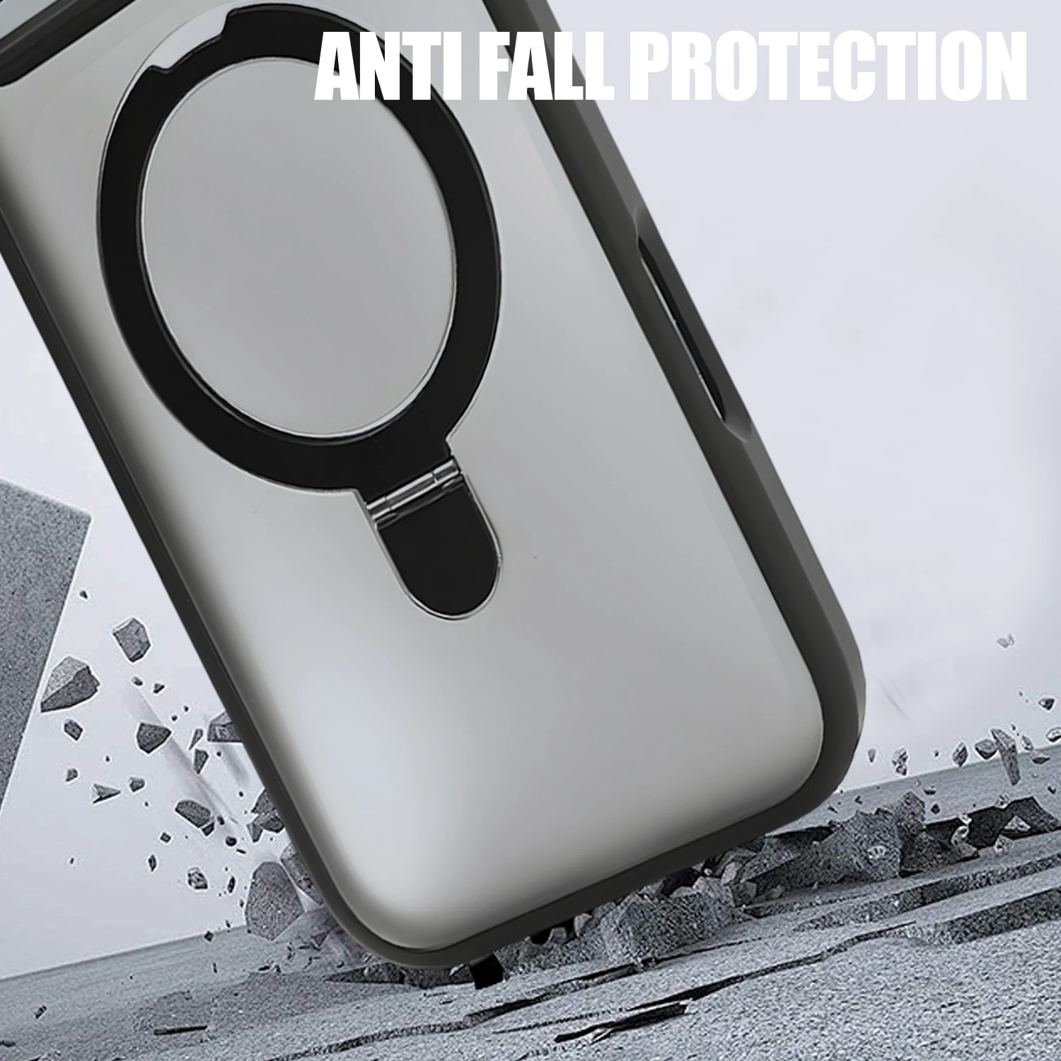 Funda magnética transparente HD para PC dura para iPhone 17 Pro Max, funda trasera a prueba de golpes, carcasa magnética transparente con soporte para anillo - imagen 4