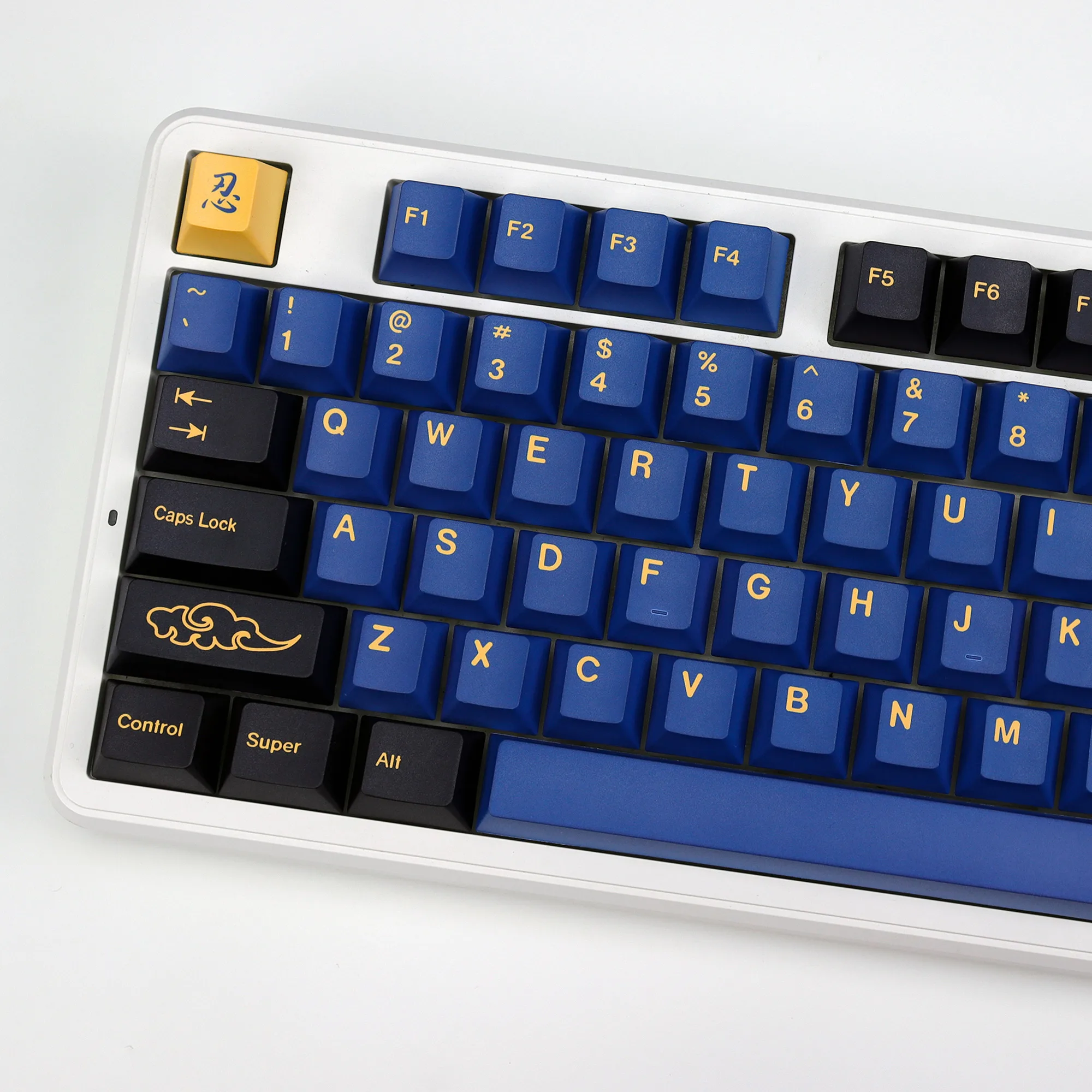 KBDiy-teclas Retro Azul Samurai GMK Hangul PBT Cherry Profile Alice ISO, teclas personalizadas para teclado mecánico Gamer Split Space - imagen 3