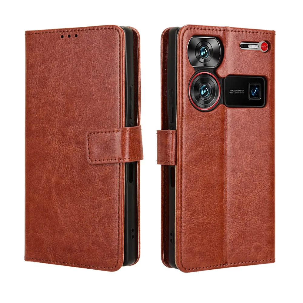 Funda de cuero con tapa para ZTE Nubia Z70S Z70 Z60 Ultra Z50S Pro Z50 Z40S, funda protectora con ranura para tarjetas y soporte