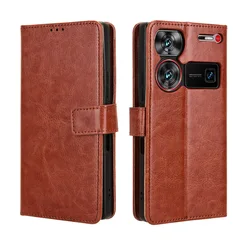 Funda ZTE Nubia Z70S/Z70/Z60 Ultra de cuero con tarjetero y soporte