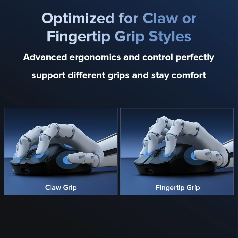 Ratón inalámbrico para juegos Delux M600 PMW3395 49g ligero 2,4G conexión de modo Dual ratón Macro recargable para jugadores de PC - imagen 3