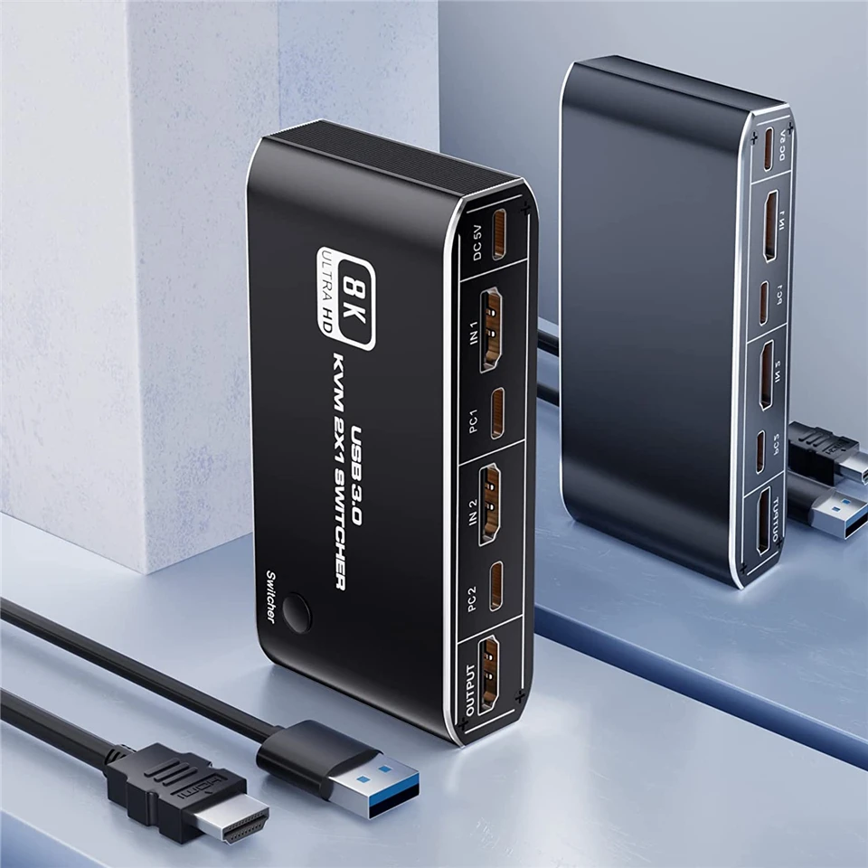Conmutador KVM HDMI 2.1 4K 120Hz – 2 PC a 1 Monitor - imagen 5