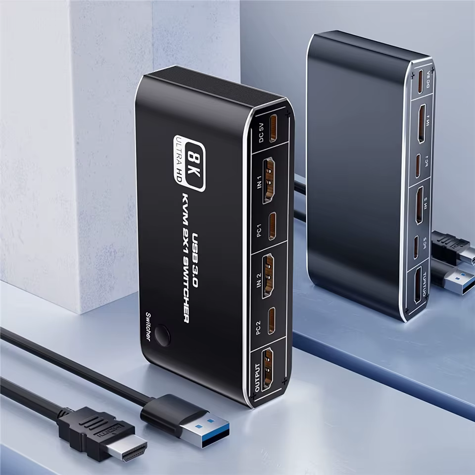 Conmutador KVM HDMI 2.1 4K 120Hz – 2 PC a 1 Monitor - imagen 5