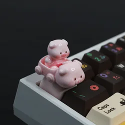 Fliggy Tapa Tecla Teclado Mecánico Rosa Cerdito – Eje Transversal
