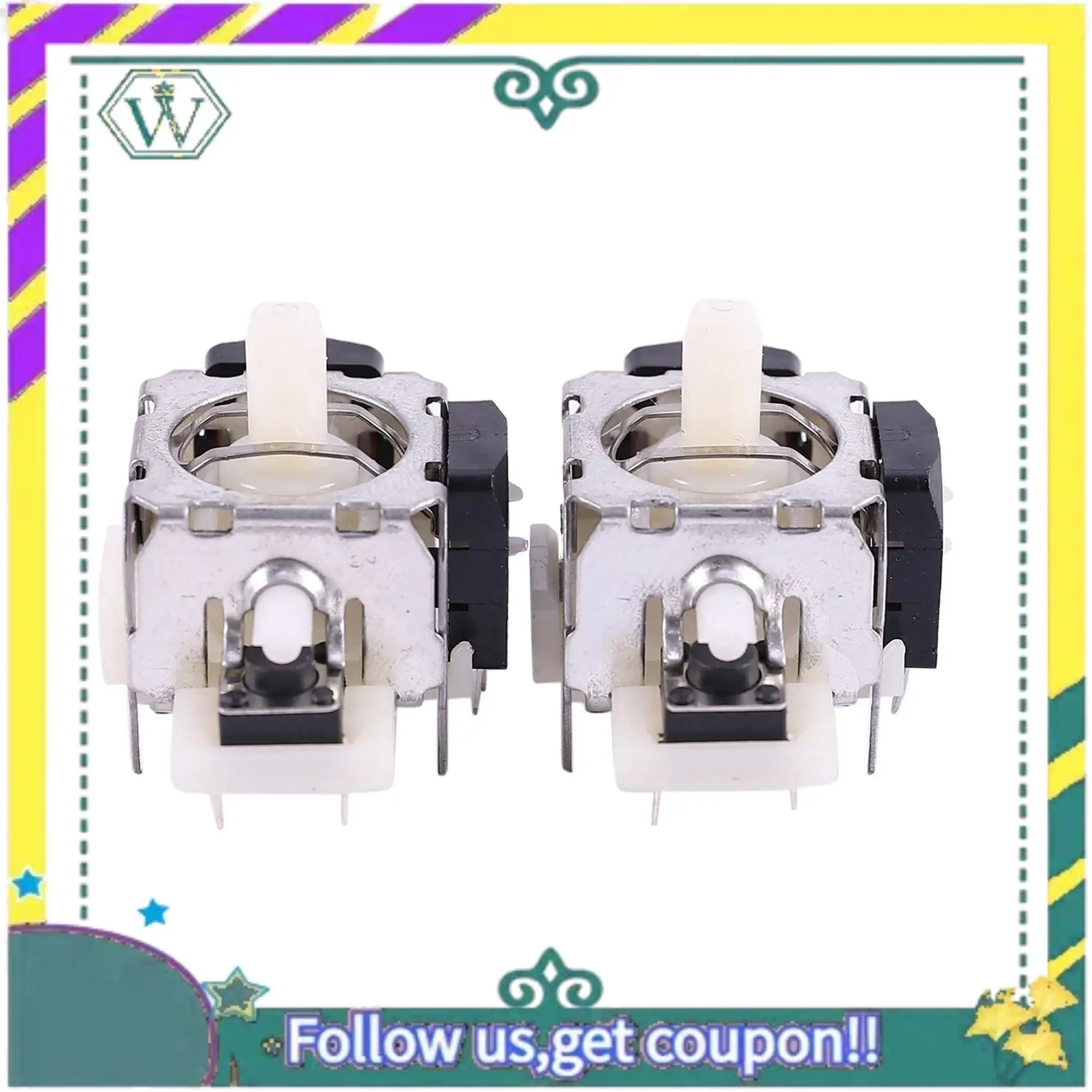 A28Q-6Pcs 3D Joystick de vibración analógica módulo controlador Thumb Stick Rocker para Microsoft Ps2 piezas de reparación para juegos - imagen 2