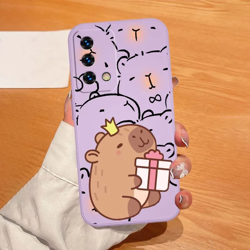 Capibara dibujos animados lindo para OPPO Ace2 A98 A96 A95 A94 A92 A9 A80 A78 A77 A76 A74 A73 A72 A60 A6 Pro funda de teléfono - imagen 3